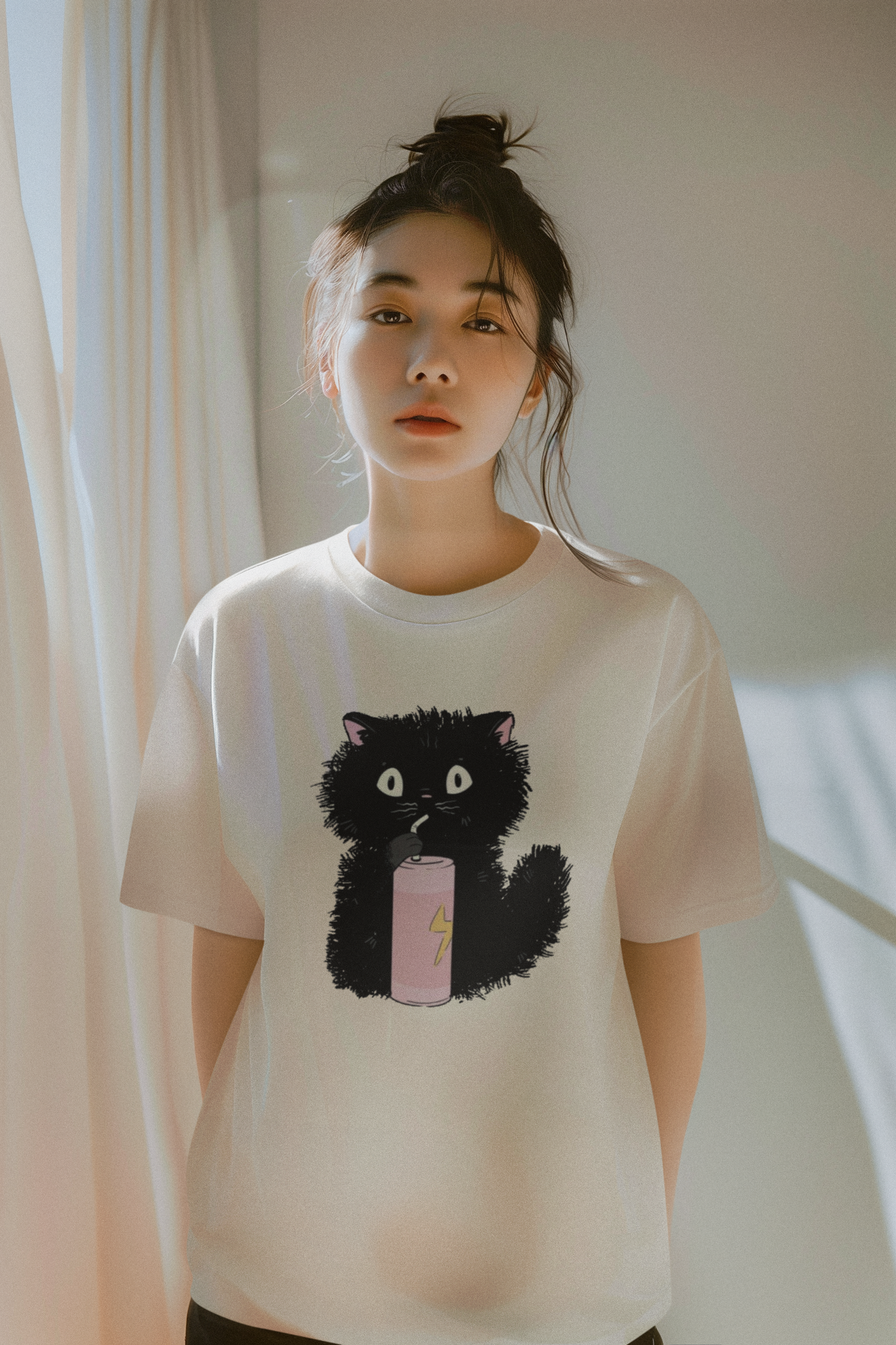 T-Shirt: Black Cat