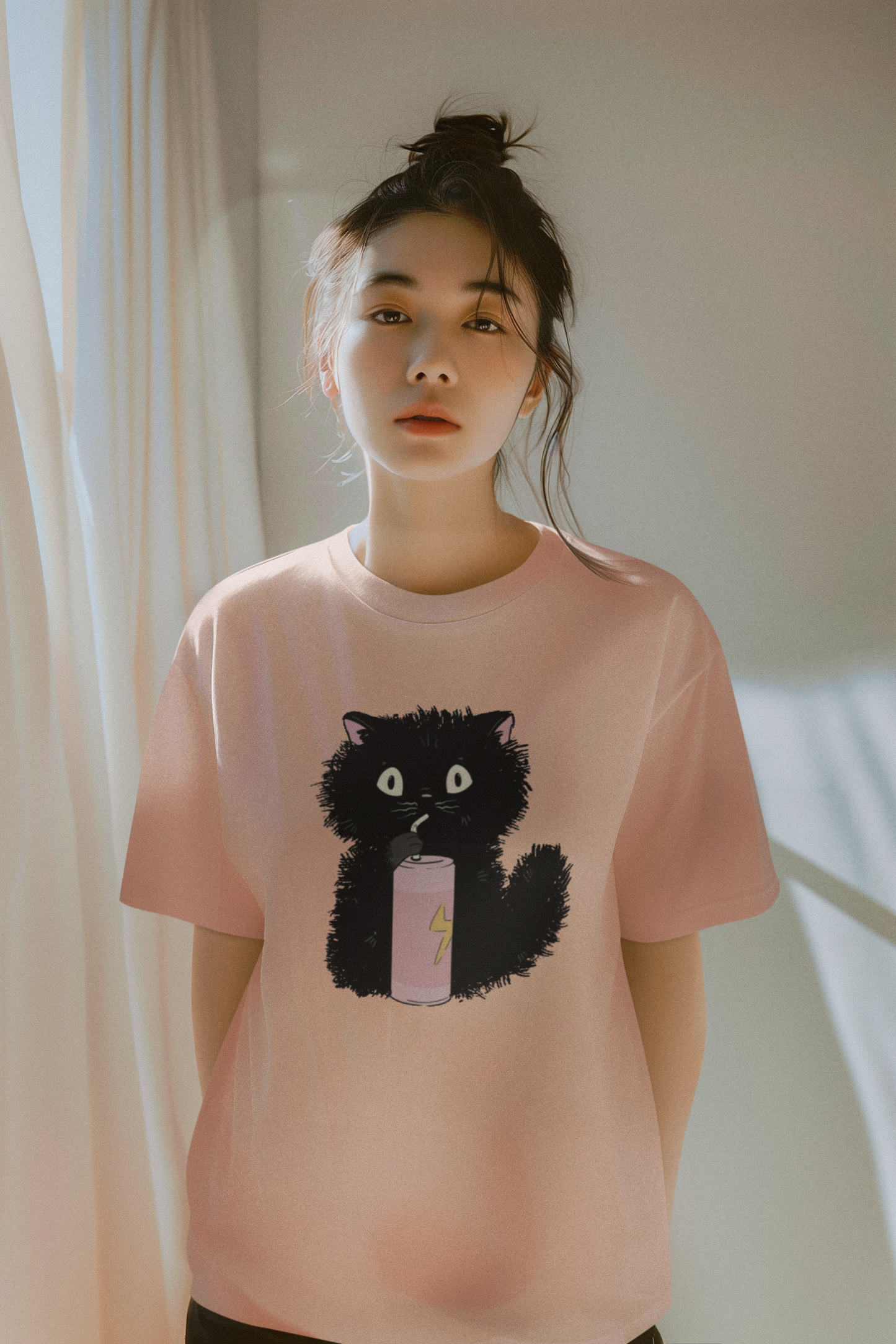 T-Shirt: Black Cat