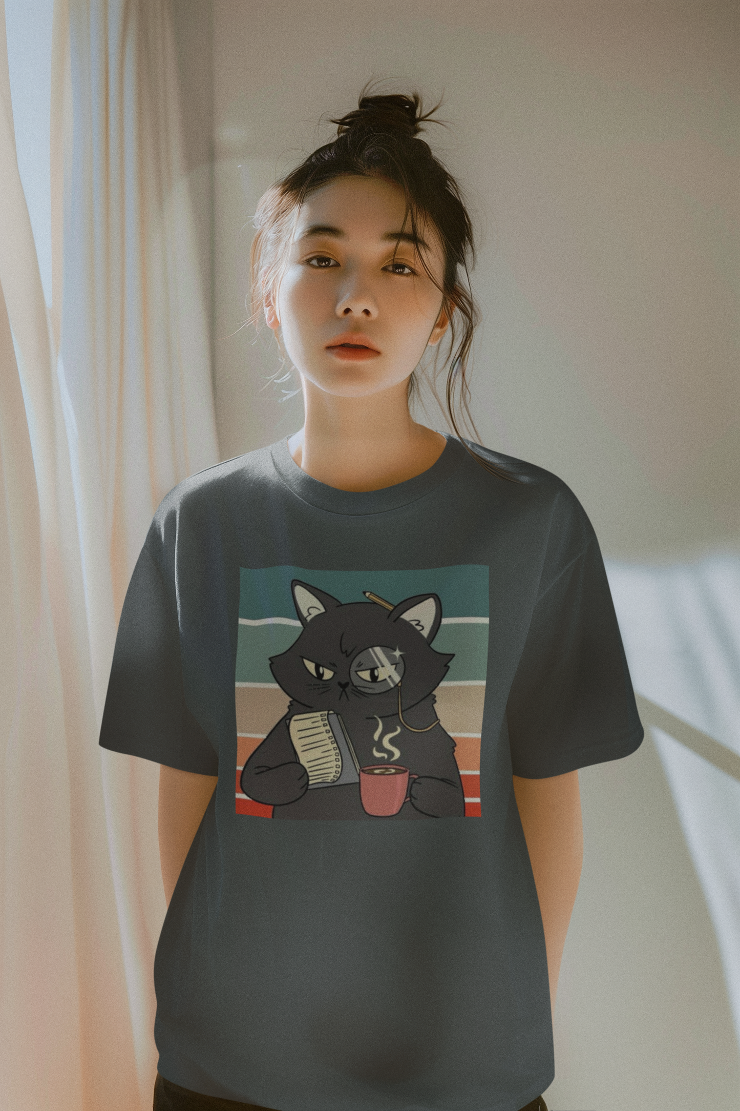 T-Shirt: Suspicious Cat