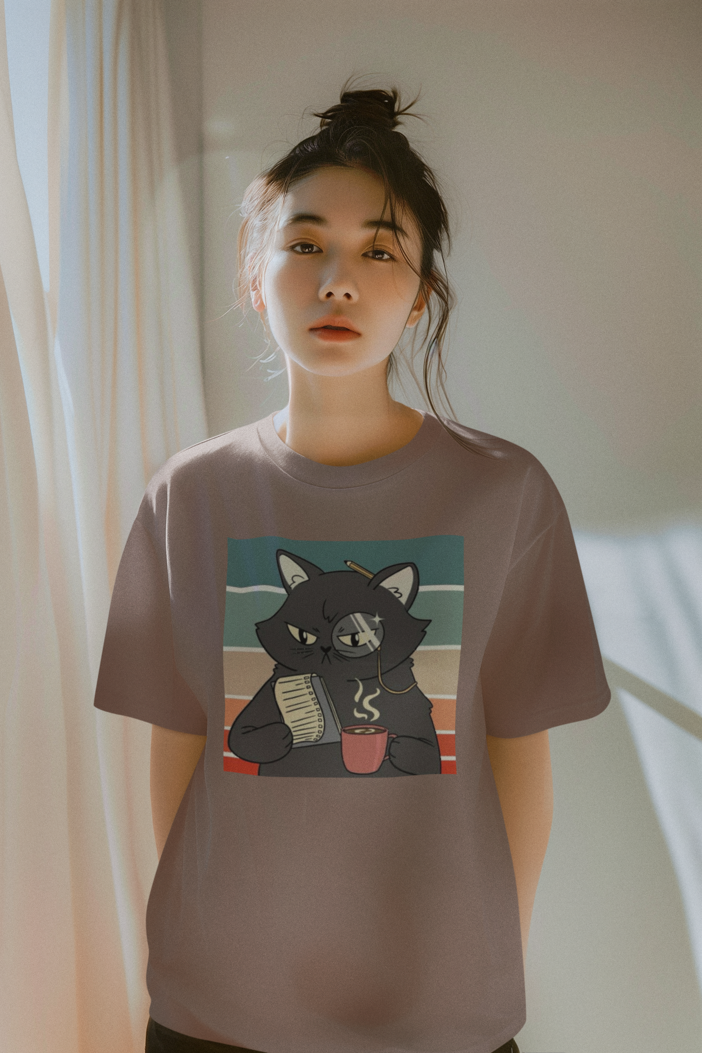 T-Shirt: Suspicious Cat