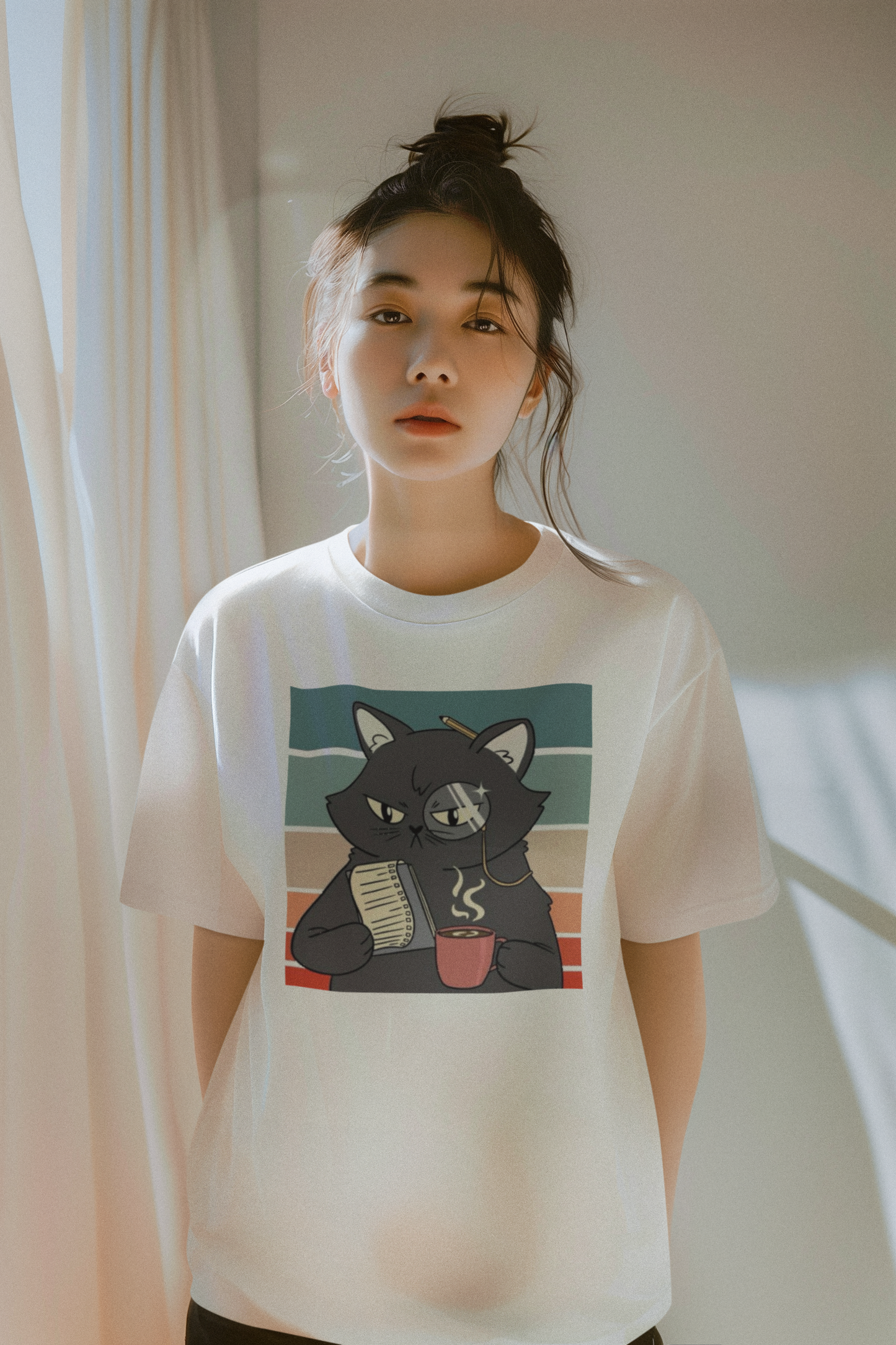 T-Shirt: Suspicious Cat