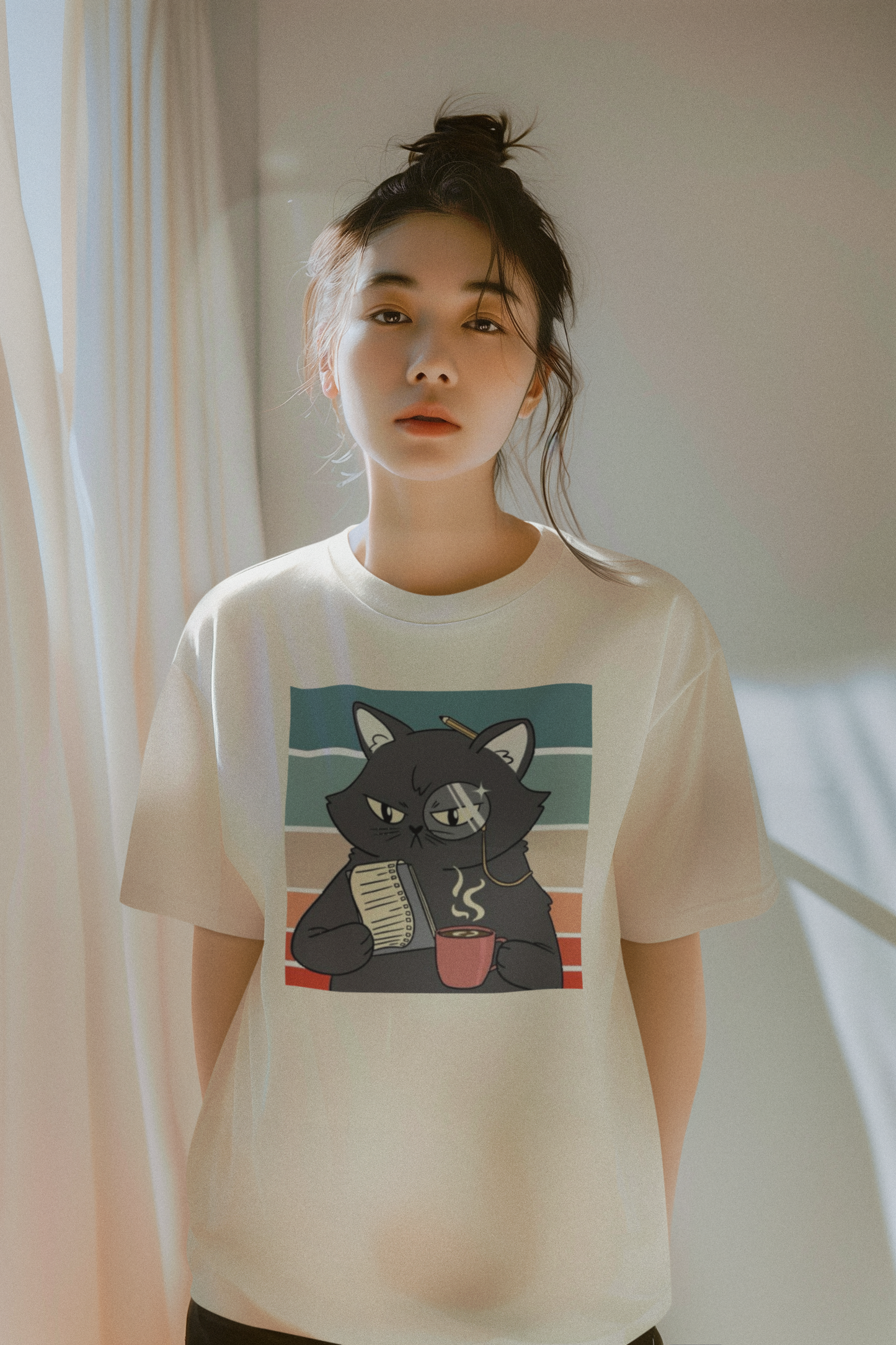 T-Shirt: Suspicious Cat