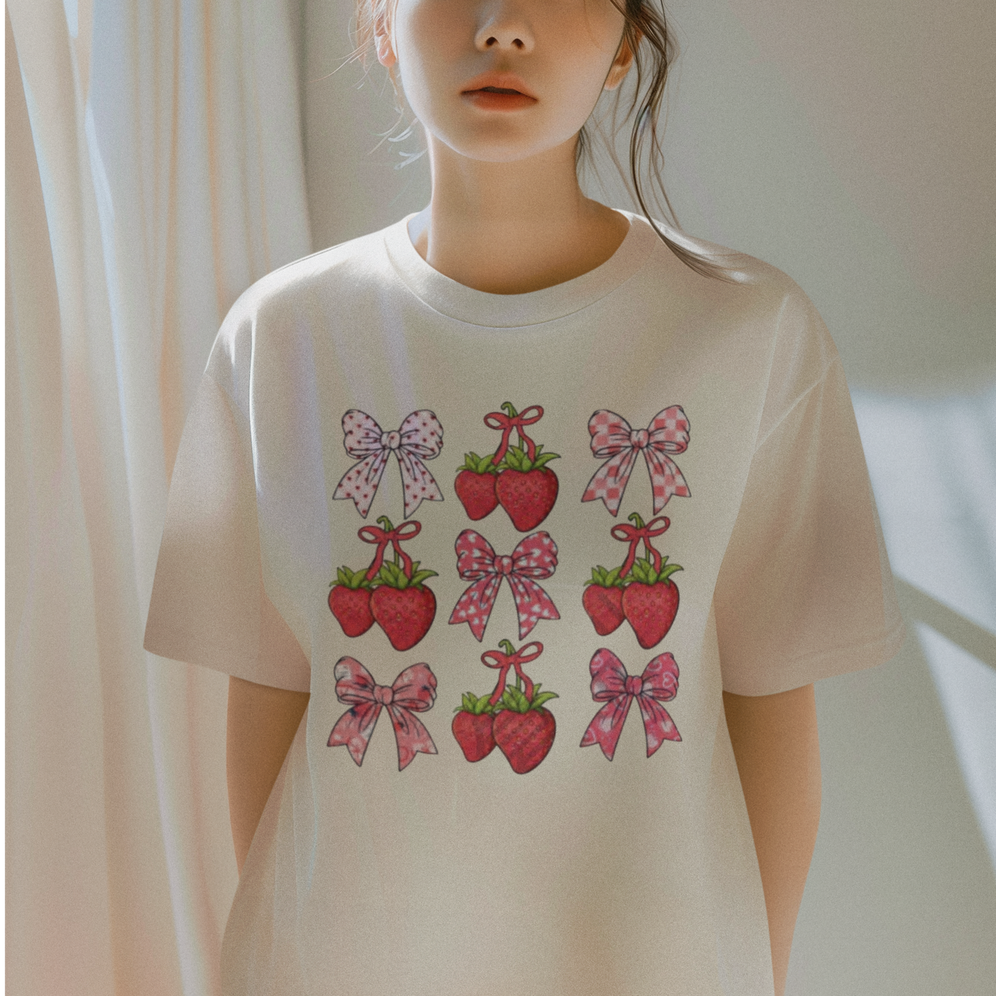 T-Shirt: Strawberry Bows