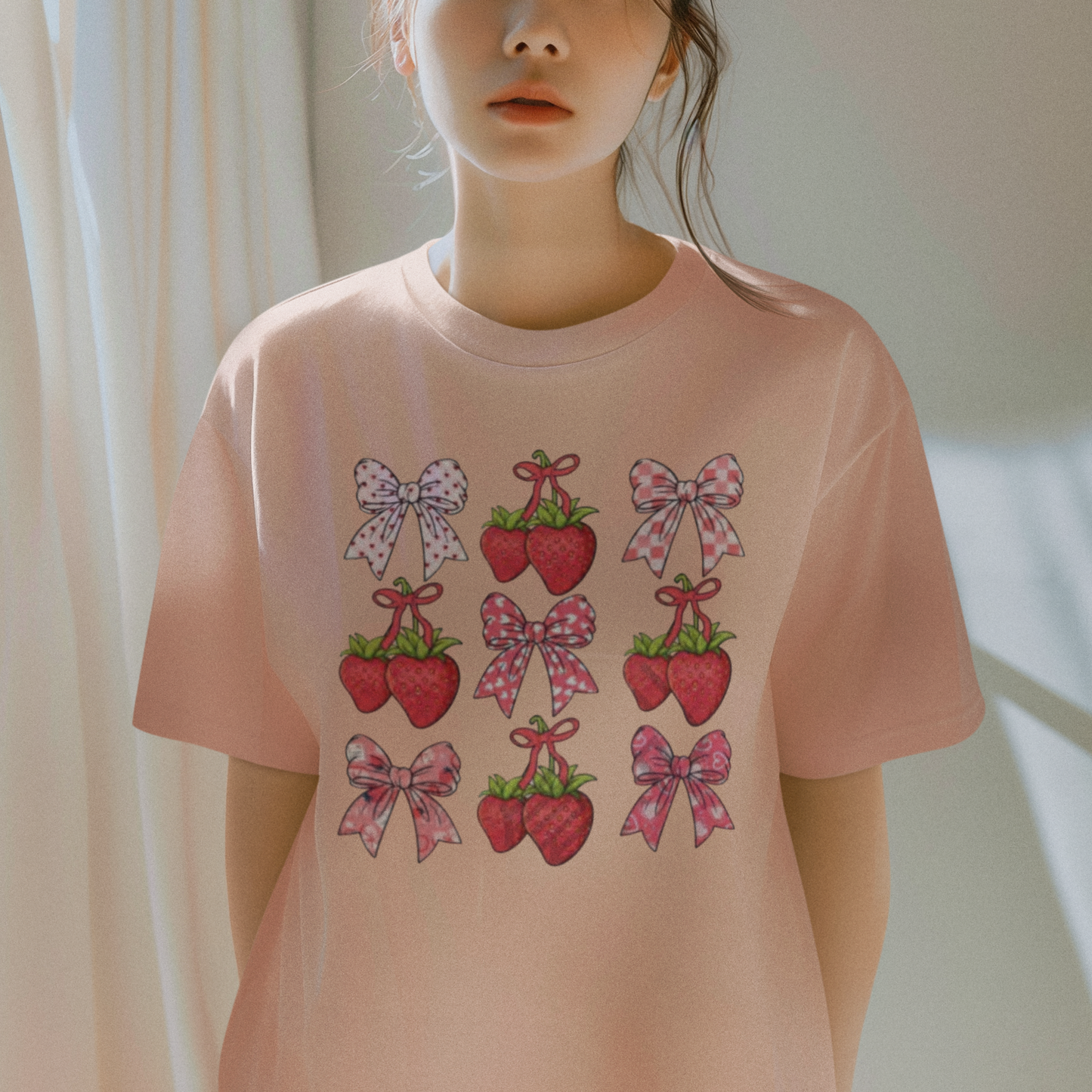 T-Shirt: Strawberry Bows