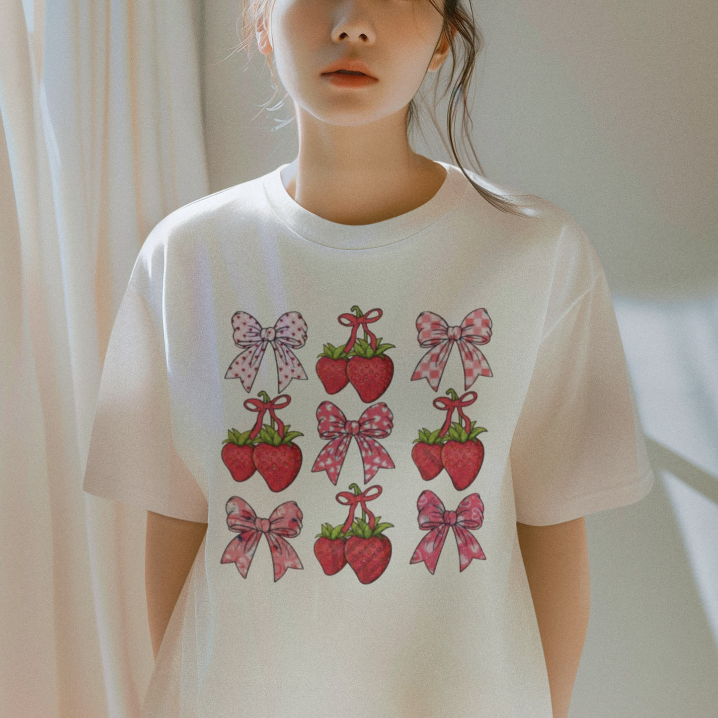T-Shirt: Strawberry Bows