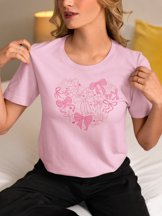 Ribbon in Heart T-Shirt Transfer
